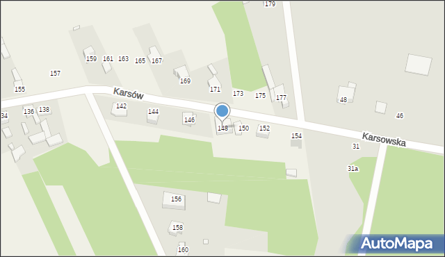 Wojkowice Kościelne, Karsów, 148, mapa Wojkowice Kościelne