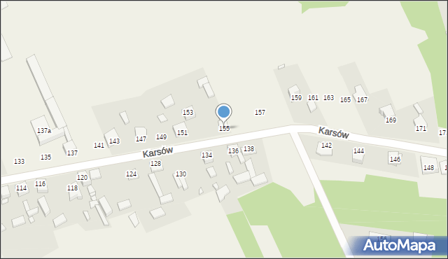 Wojkowice Kościelne, Karsów, 155, mapa Wojkowice Kościelne