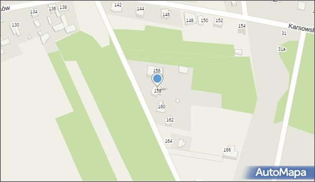 Wojkowice Kościelne, Karsów, 158, mapa Wojkowice Kościelne