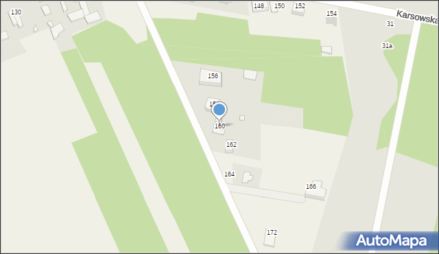 Wojkowice Kościelne, Karsów, 160, mapa Wojkowice Kościelne