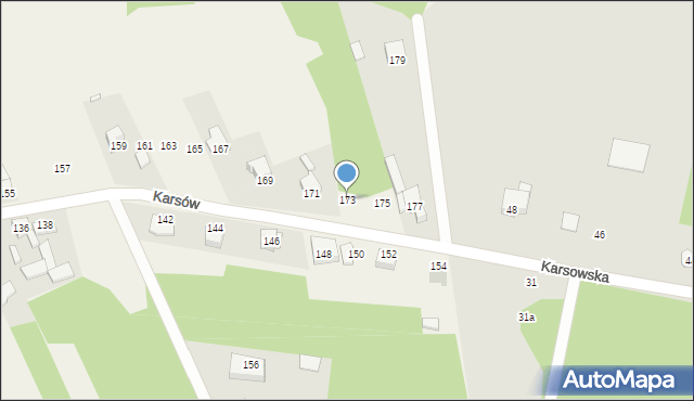 Wojkowice Kościelne, Karsów, 173, mapa Wojkowice Kościelne