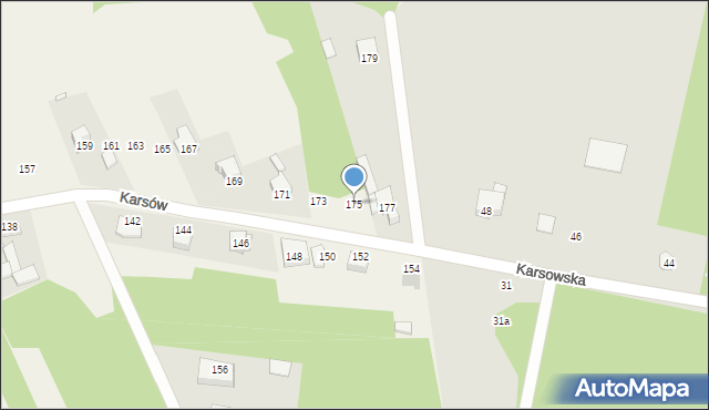 Wojkowice Kościelne, Karsów, 175, mapa Wojkowice Kościelne
