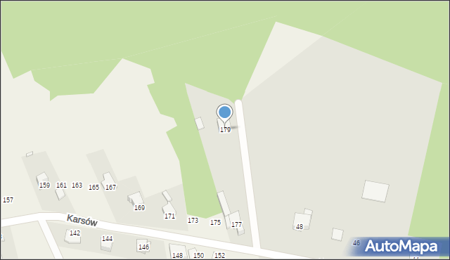 Wojkowice Kościelne, Karsów, 179, mapa Wojkowice Kościelne