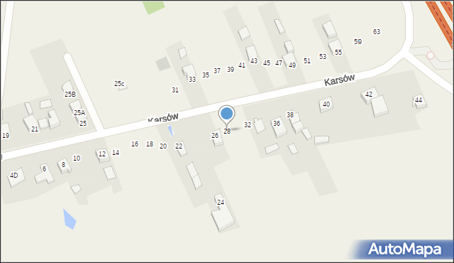 Wojkowice Kościelne, Karsów, 28, mapa Wojkowice Kościelne