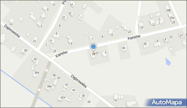 Wojkowice Kościelne, Karsów, 2B, mapa Wojkowice Kościelne