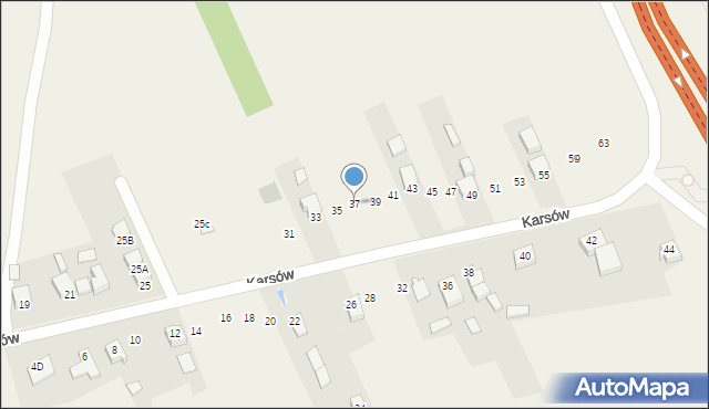 Wojkowice Kościelne, Karsów, 37, mapa Wojkowice Kościelne
