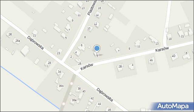 Wojkowice Kościelne, Karsów, 5, mapa Wojkowice Kościelne