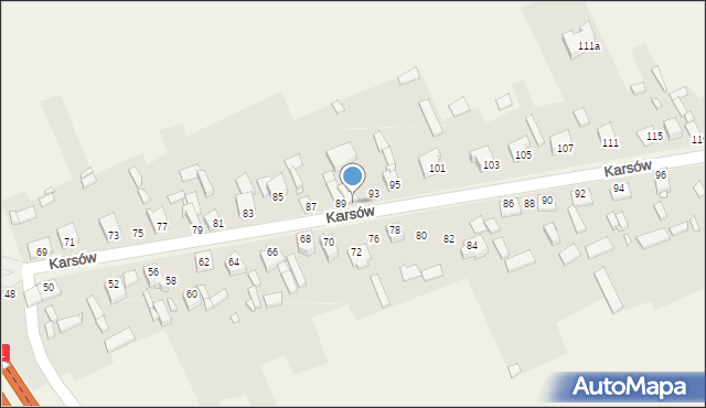 Wojkowice Kościelne, Karsów, 91, mapa Wojkowice Kościelne