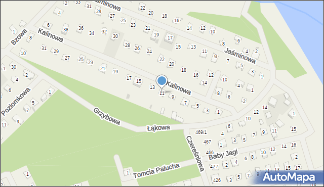 Wojnówko, Kalinowa, 11, mapa Wojnówko