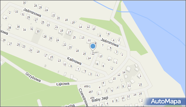 Wojnówko, Kalinowa, 12, mapa Wojnówko