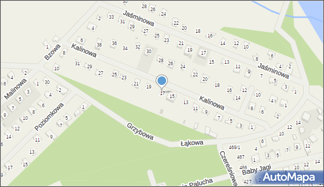Wojnówko, Kalinowa, 17, mapa Wojnówko