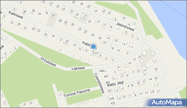 Wojnówko, Kalinowa, 7, mapa Wojnówko