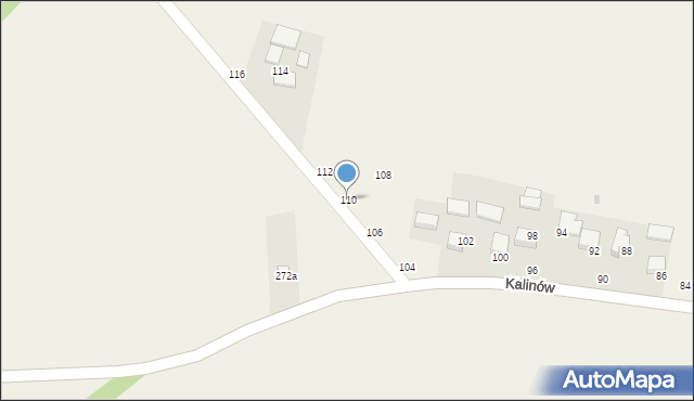 Wola Kalinowska, Kalinów, 110, mapa Wola Kalinowska
