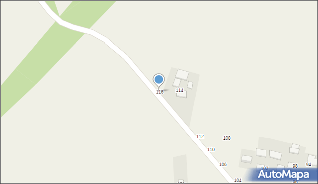 Wola Kalinowska, Kalinów, 116, mapa Wola Kalinowska