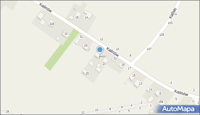 Wola Kalinowska, Kalinów, 27, mapa Wola Kalinowska