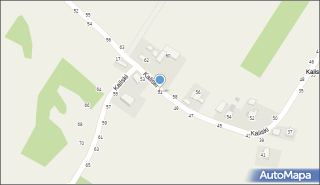 Wola Kalinowska, Kaliski, 51, mapa Wola Kalinowska
