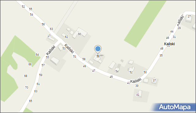 Wola Kalinowska, Kaliski, 56, mapa Wola Kalinowska