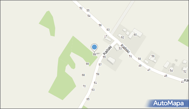Wola Kalinowska, Kaliski, 64, mapa Wola Kalinowska