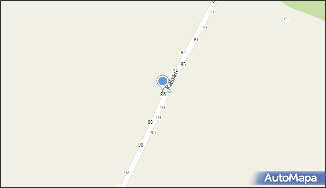 Wola Kalinowska, Kaliski, 86, mapa Wola Kalinowska