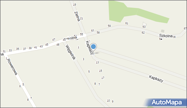 Wola Kalinowska, Kapkazy, 3, mapa Wola Kalinowska