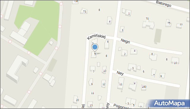 Wola Łaska, Kamińskiej Idy, 5, mapa Wola Łaska