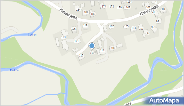 Wola Radziszowska, Kalwaryjska, 113, mapa Wola Radziszowska