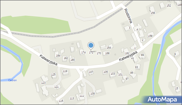 Wola Radziszowska, Kalwaryjska, 172, mapa Wola Radziszowska