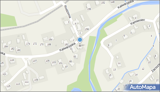 Wola Radziszowska, Kalwaryjska, 89, mapa Wola Radziszowska