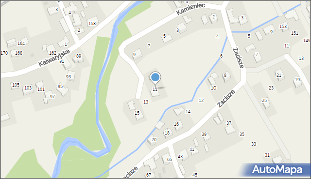 Wola Radziszowska, Kamieniec, 11, mapa Wola Radziszowska