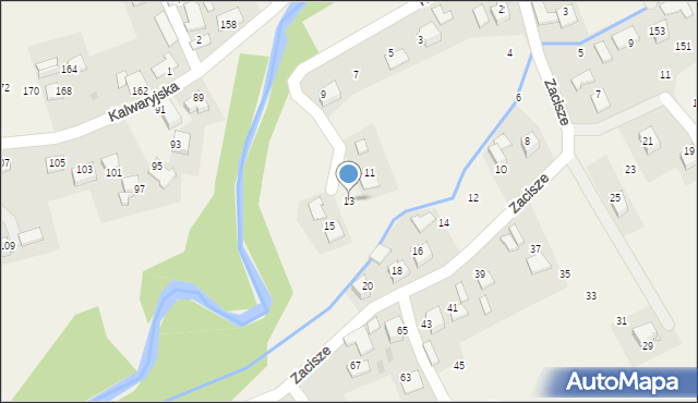 Wola Radziszowska, Kamieniec, 13, mapa Wola Radziszowska