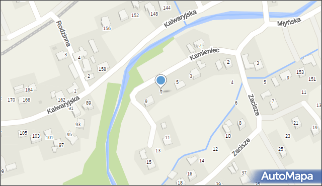 Wola Radziszowska, Kamieniec, 7, mapa Wola Radziszowska