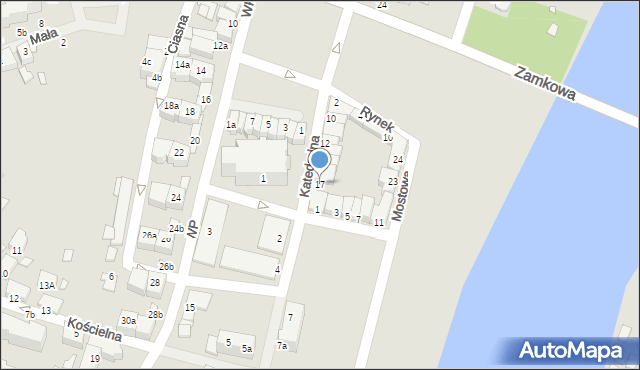 Wolin, Katedralna, 17, mapa Wolin