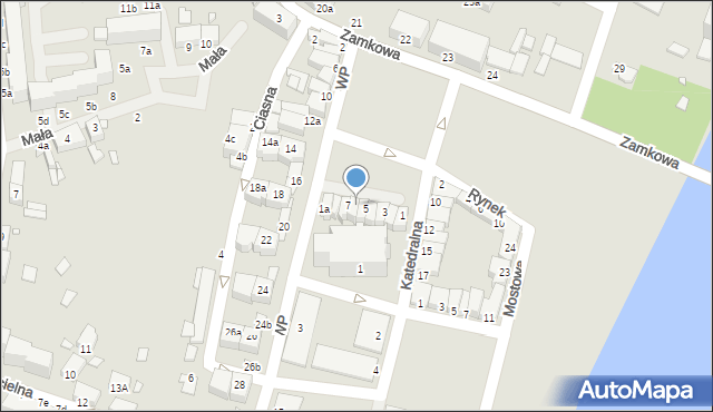 Wolin, Katedralna, 6, mapa Wolin