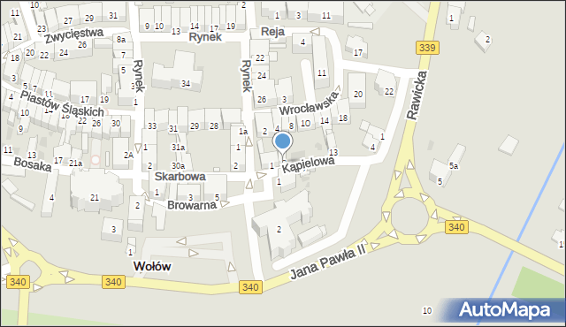 Wołów, Kąpielowa, 3, mapa Wołów