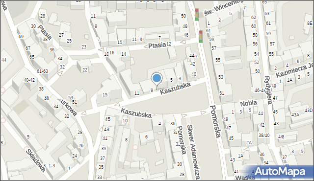 Wrocław, Kaszubska, 9A, mapa Wrocławia