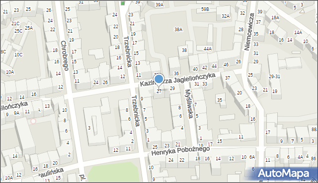 Wrocław, Kazimierza Jagiellończyka, 27, mapa Wrocławia