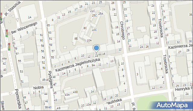 Wrocław, Kazimierza Jagiellończyka, 14, mapa Wrocławia