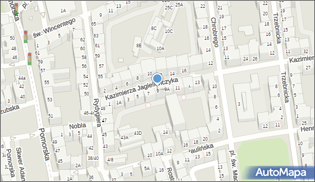 Wrocław, Kazimierza Jagiellończyka, 9, mapa Wrocławia