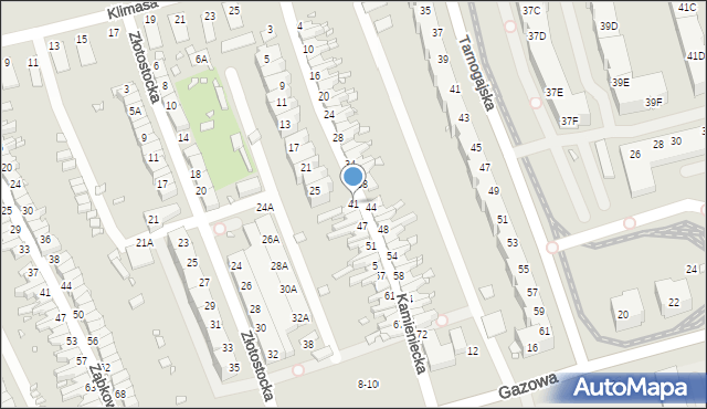 Wrocław, Kamieniecka, 41, mapa Wrocławia