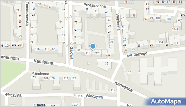 Wrocław, Kamienna, 118, mapa Wrocławia