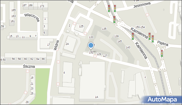 Wrocław, Kamienna, 131, mapa Wrocławia