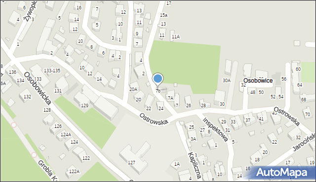 Wrocław, Kapliczna, 7b, mapa Wrocławia