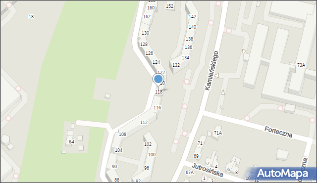 Wrocław, Kamieńskiego Henryka Michała, 118, mapa Wrocławia