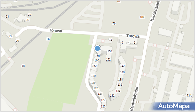 Wrocław, Kamieńskiego Henryka Michała, 158, mapa Wrocławia