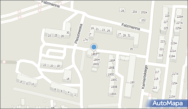 Wrocław, Kamieńskiego Henryka Michała, 190J, mapa Wrocławia