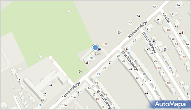 Wrocław, Kamieńskiego Henryka Michała, 28E, mapa Wrocławia