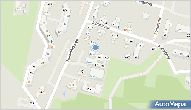 Wrocław, Kamieńskiego Henryka Michała, 63, mapa Wrocławia