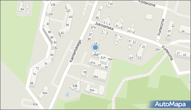 Wrocław, Kamieńskiego Henryka Michała, 63A, mapa Wrocławia