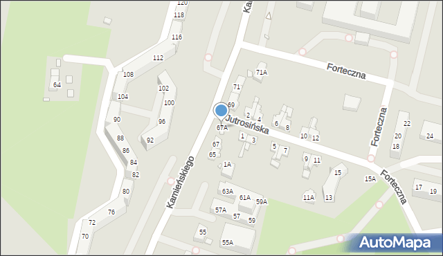 Wrocław, Kamieńskiego Henryka Michała, 67A, mapa Wrocławia