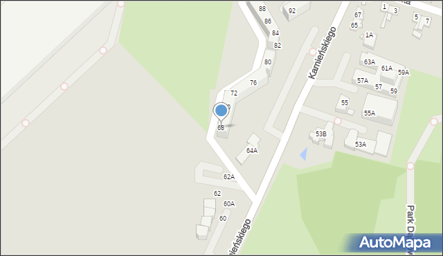 Wrocław, Kamieńskiego Henryka Michała, 68, mapa Wrocławia